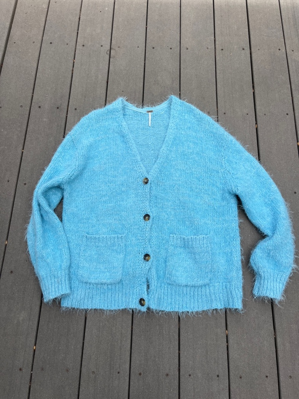 Free People Women’s Nevermind Cardigan Butterfly Blue size S